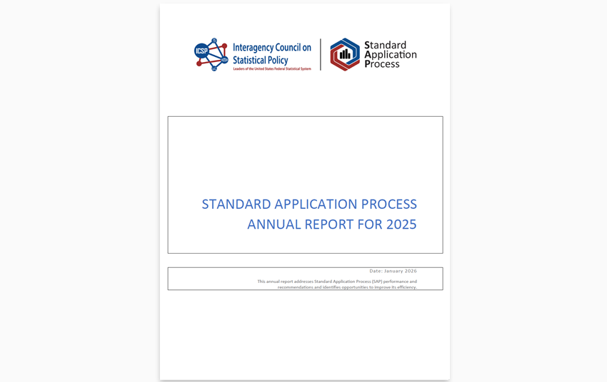 Standard Application Process Annual Report Calendar Year 2025.