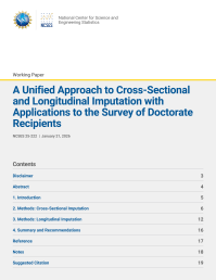 A Unified Approach to Cross-Sectional and Longitudinal Imputation with Applications to the Survey of Doctorate Recipients.